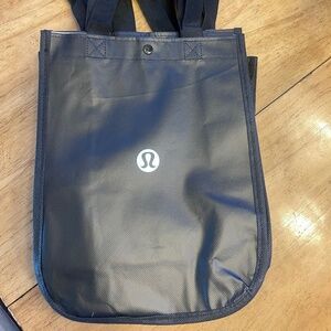 Lululemon Logo Shopping Tote Bag 9 x 12 Black with White Logo